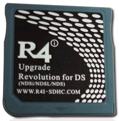 première édition de la carte R4i utilisée sur la console DSi, commercialisée par R4I-SDHC.COM